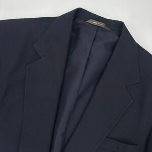 Reed St James Navy Blue Blazer Jacket Men Size 40 Two Button Wool Blend Made USA